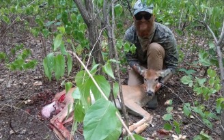 His first-ever deer harvest!